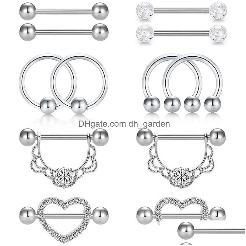 14g chain dangle nipplerings piercing straight clear nipple tongue rings barbell retainer cartilage earrings for women men