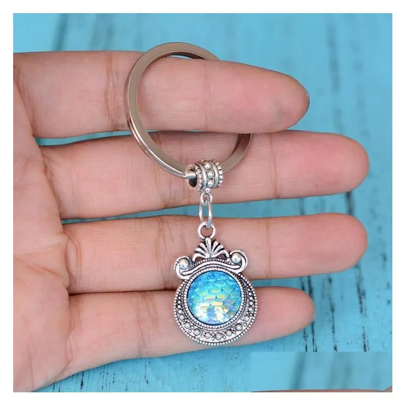 keychains mermaid keychain resin keyring decorative pendants for women bags car key phone accessories party giftskeychains