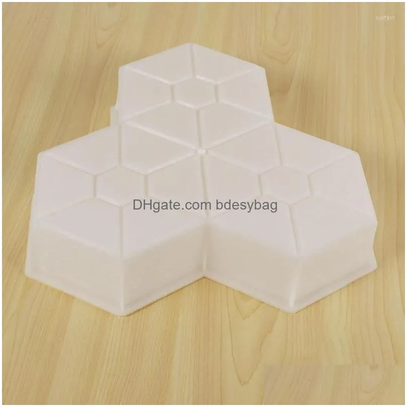 garden decorations 2pcs path mold concrete manually plastic stepping stone paving molds for pavement courtyards square