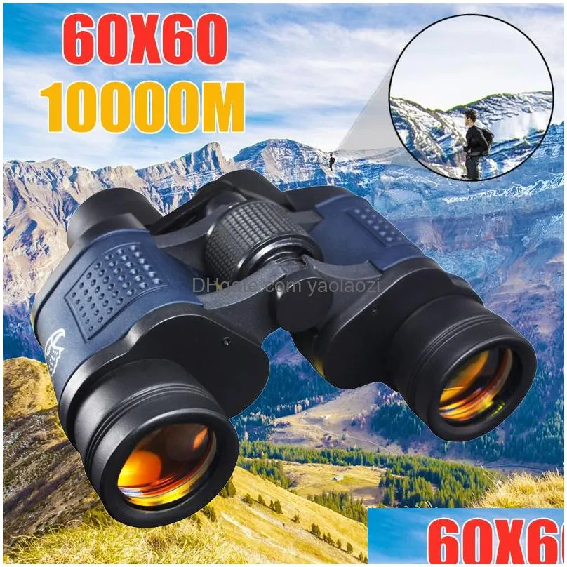 3000m 60x60 ourdoor waterproof telescopes high power definition binoculars night vision camping hunting monocular telescopio binoculos