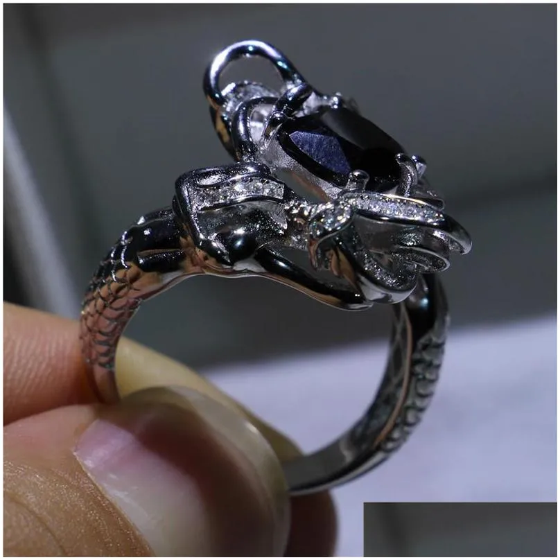 female sterling silver fashion wedding ring princess cut various color cz mermaid shape engagement finger rings for women handmade
