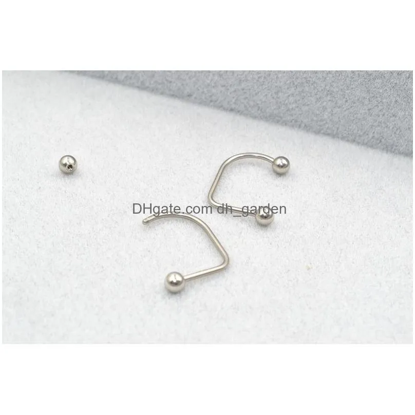 100pcs/lot piercing jewelry stainless steel body jewelry for lip/labret/eyebrow/horeshoes/nipple mix styles 16g