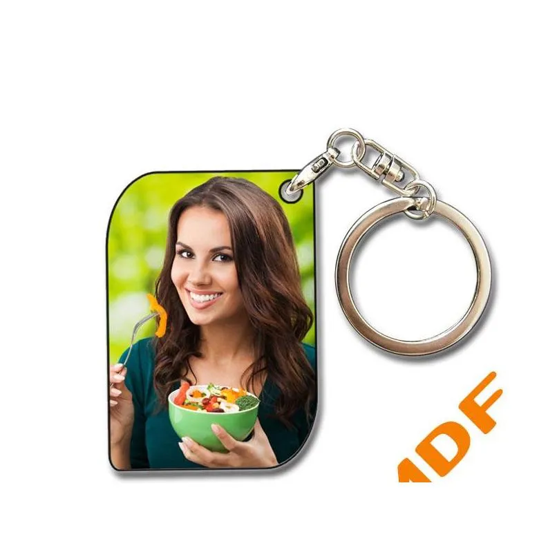 sublimation blank mdf wooden keychain thermal transfer can print picture individuality present custom design key chain wholesale