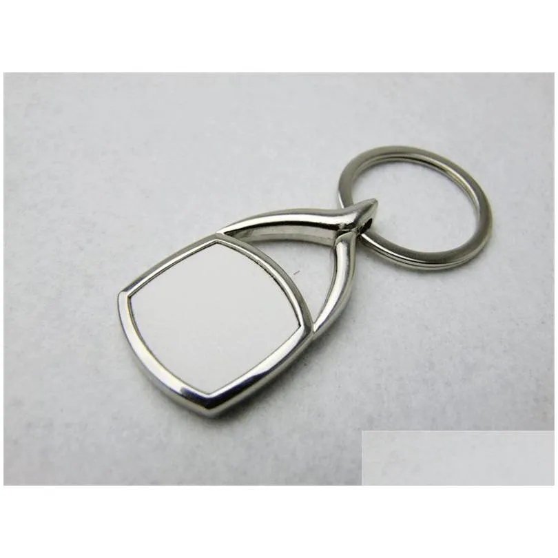 sublimation metal key chain blank rounded square style keychains custom your picture and print logo thermal transfer key chain wholesale