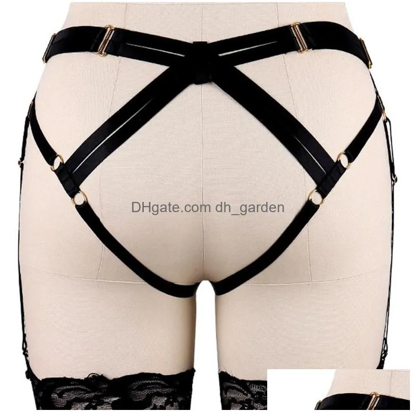 Other Fashion Accessories Belts Thong Briefs Body Harness Bondage Women Y Elastic Fetish Lingerie Cage Strap Underwear Garte Dhgarden Dhbcx