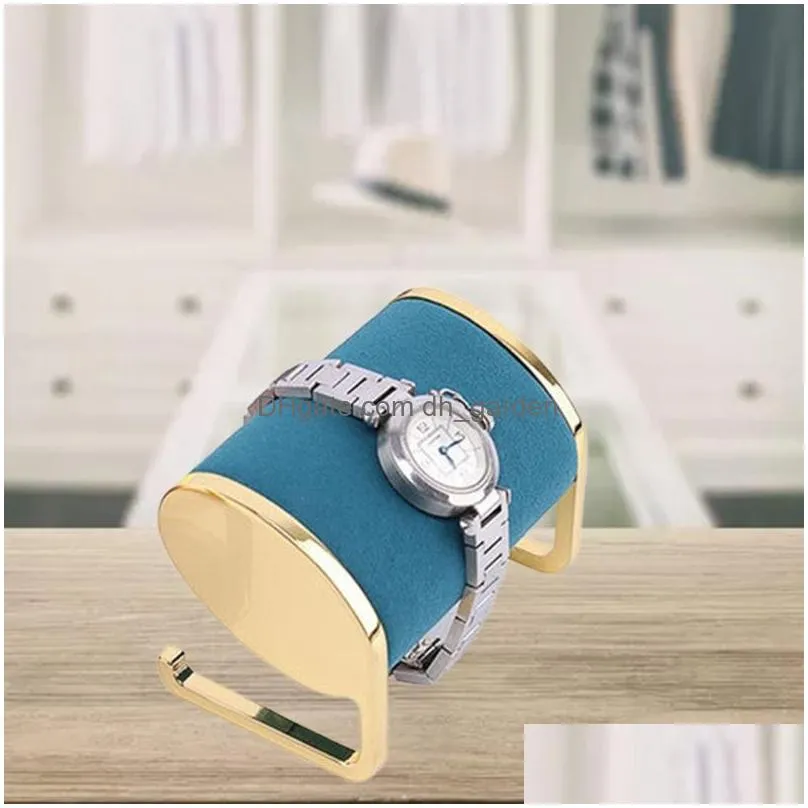 watch display stand jewelry organizer microfiber metal bracelet chain storage rack holder home decor