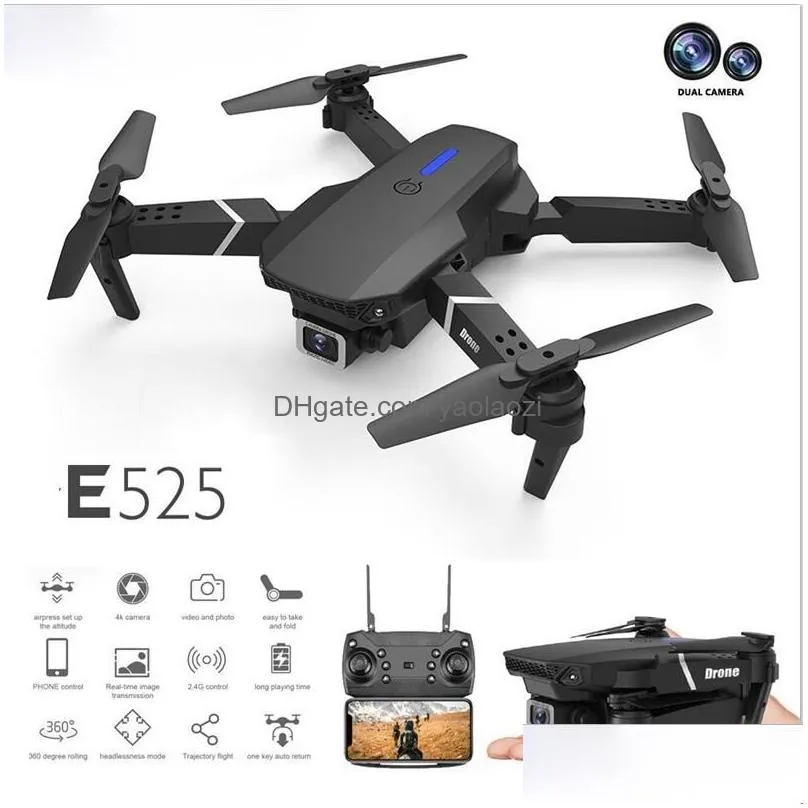 bioobico intelligent uav aircraft ls-e525 drone 4k hd dual-lens remote control electric mini drones wifi 1080p real-time transmission foldable rc quadcopter