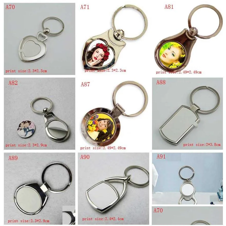 sublimation metal key chain blank rounded square style keychains custom your picture and print logo thermal transfer key chain wholesale
