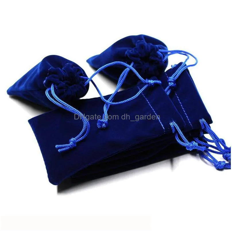 soft velvet pouches drawstrings jewelry gift packaging pack of 100 pouch bags for party wedding supplies black