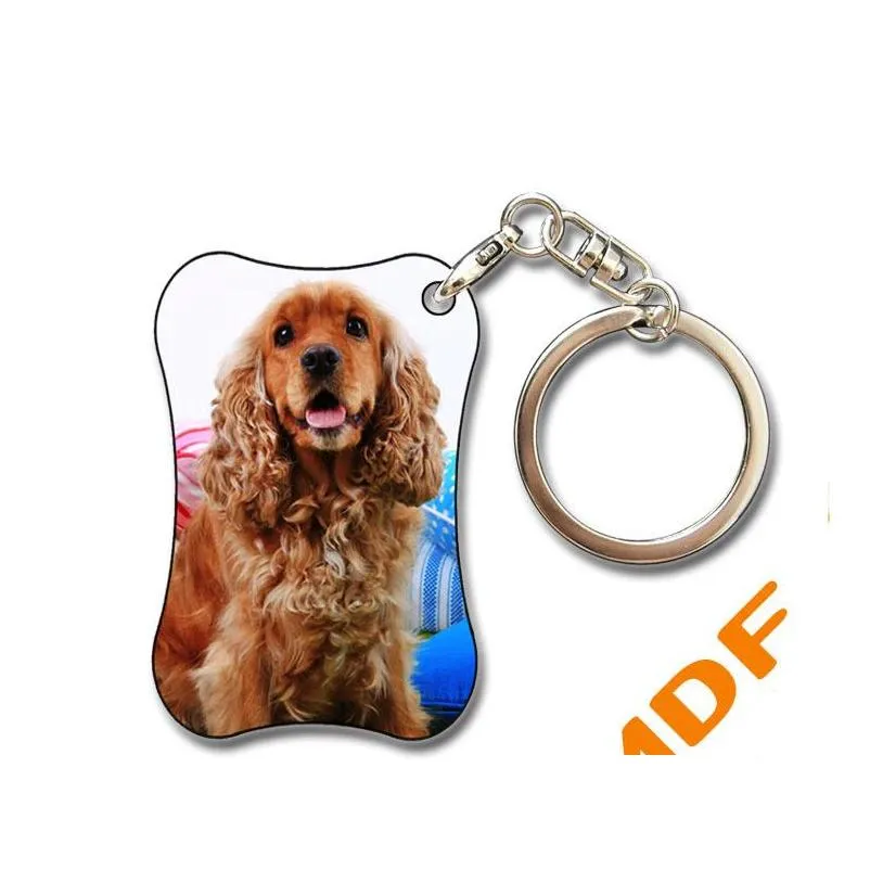 sublimation blank mdf wooden keychain thermal transfer can print picture individuality present custom design key chain wholesale