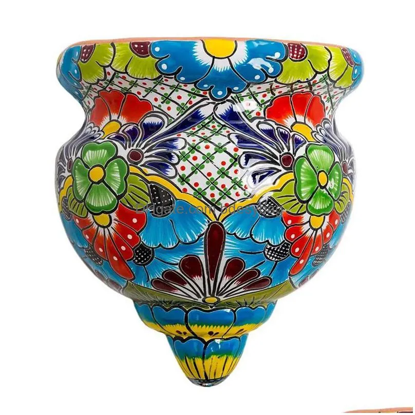 garden decorations resin flower pot handmade statue flatbacked wall planter crafts decor for home gardening ornaments hvr88