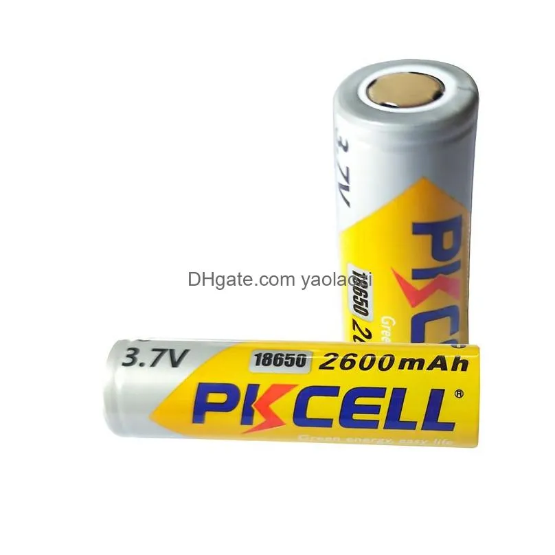 pkcell 18650 battery 2600mah rechargeable lithium battery for micro phone computer electric skate