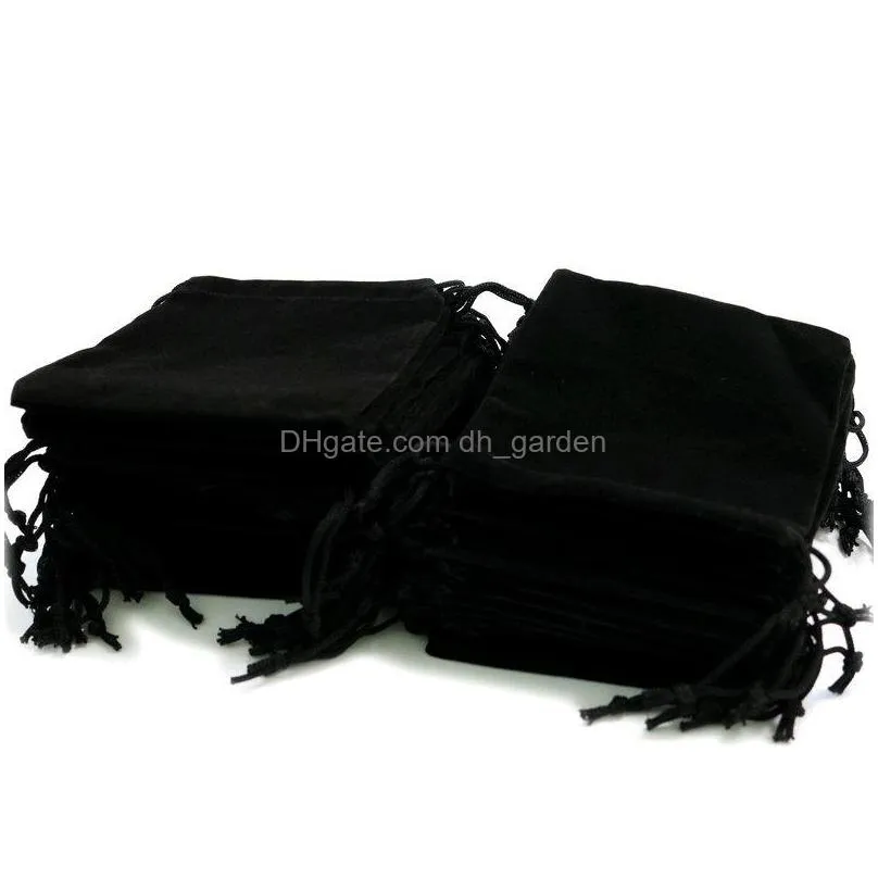 50pcs 10x12cm velvet drawstring bag/jewelry bag christmas/wedding gift bags black blue pink red whole