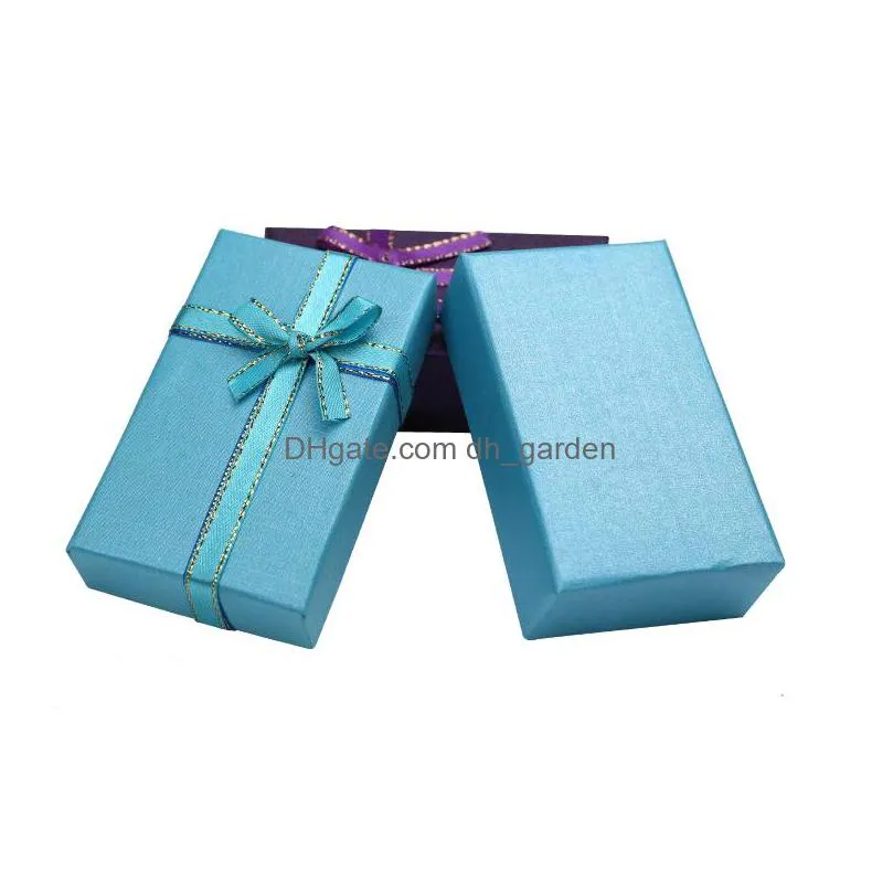 5x8 cm jewelry sets display multi colors necklace/earrings/ring paper packaging gift box for jewellery 24pcs/lot