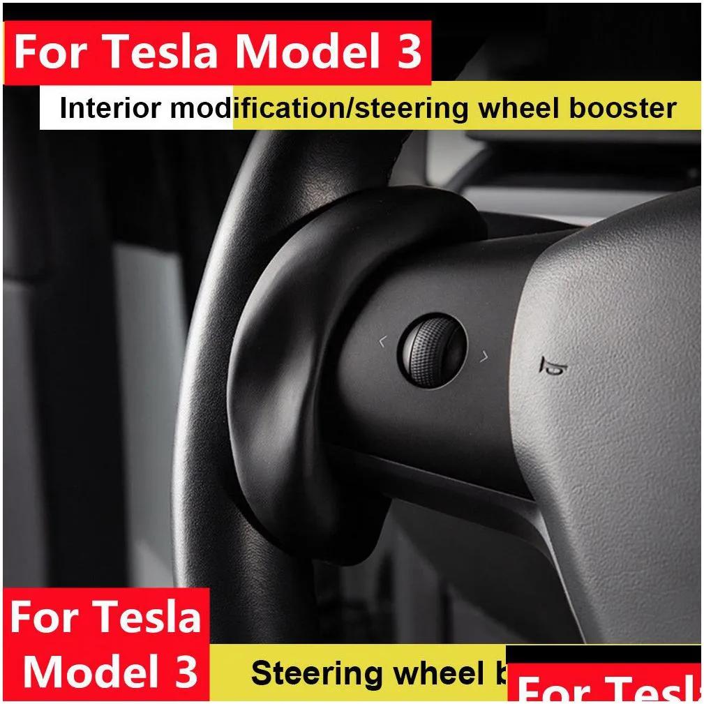 Steering Wheel Covers For Tesla Model3 Y S X Accessories Counterweight Ring Pilot Fsd Matic Assisted Driving Ap Steering Wheel Weight Dhole