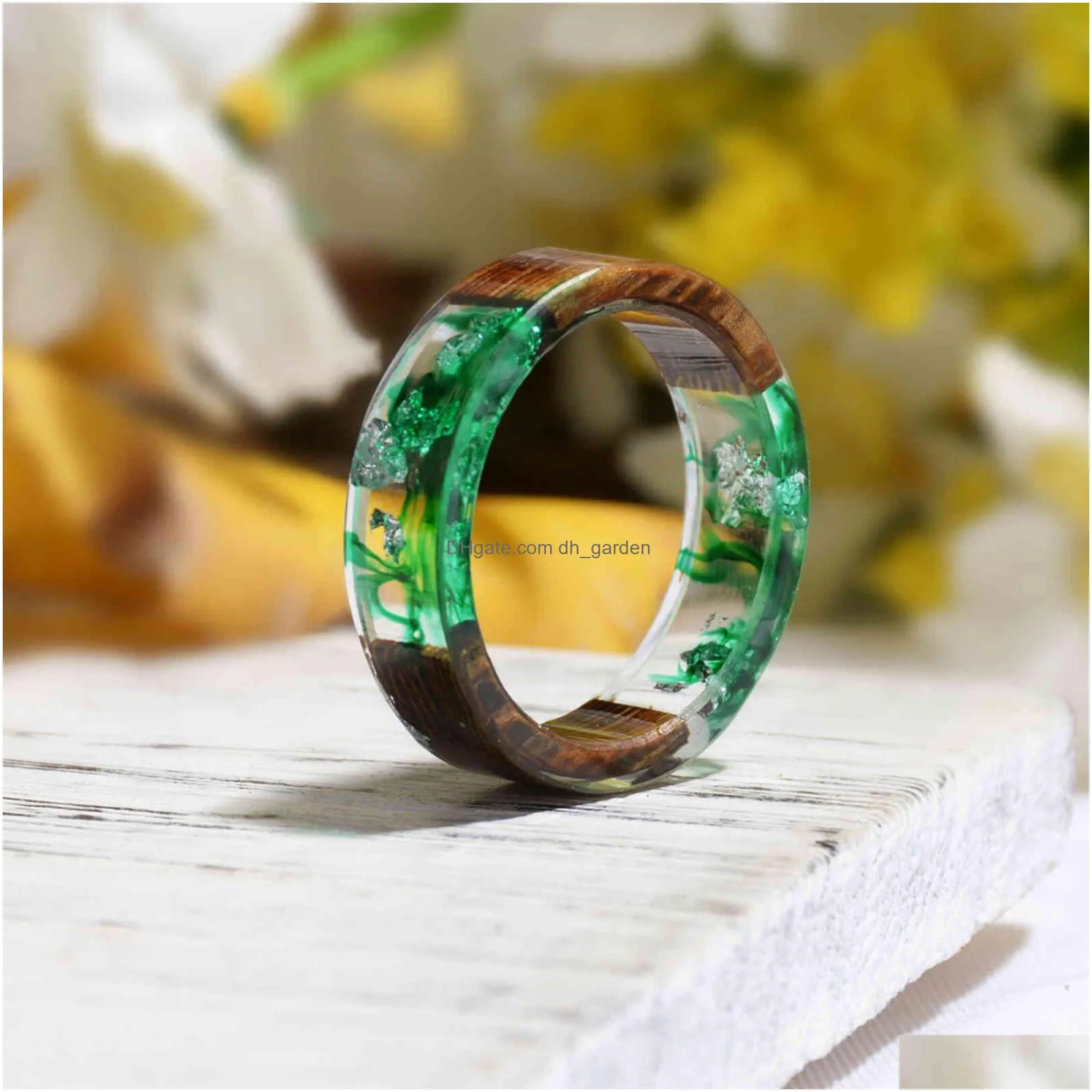 ariana handmade natural resin rings with unique dried bright flowers great gift for her