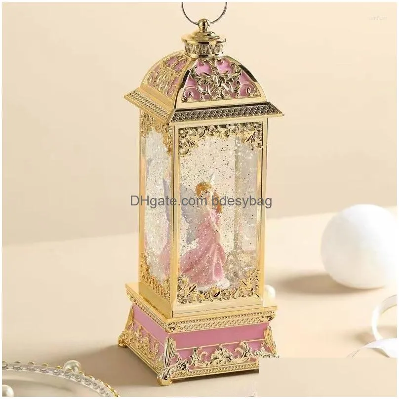 decorative figurines music box girl ballet decoration city of the sky rotating snow wind lamp childrens birthday gift girls