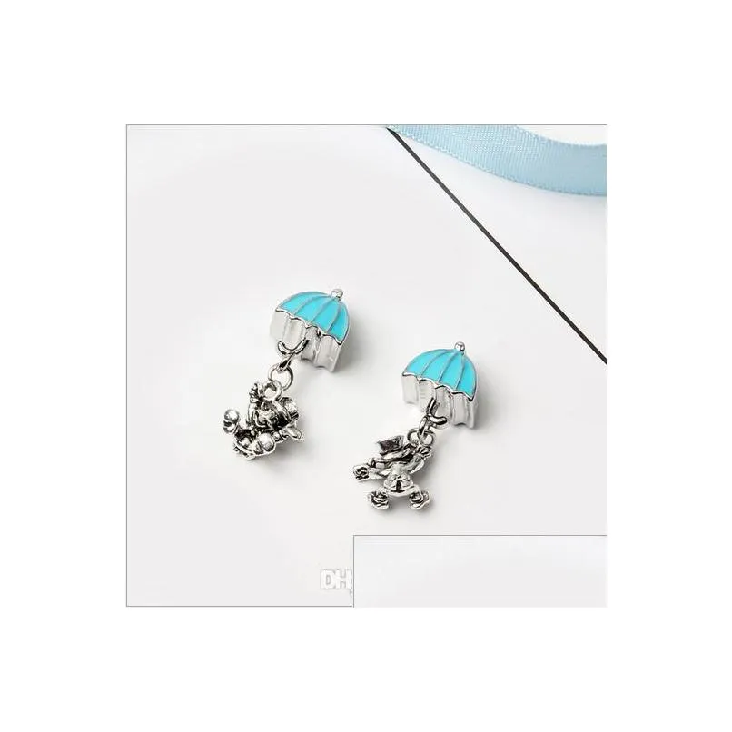 fits pandora bracelets 30pcs christmas bear umbrella duck enamel charms bead for wholesale diy european sterling necklace jewelry