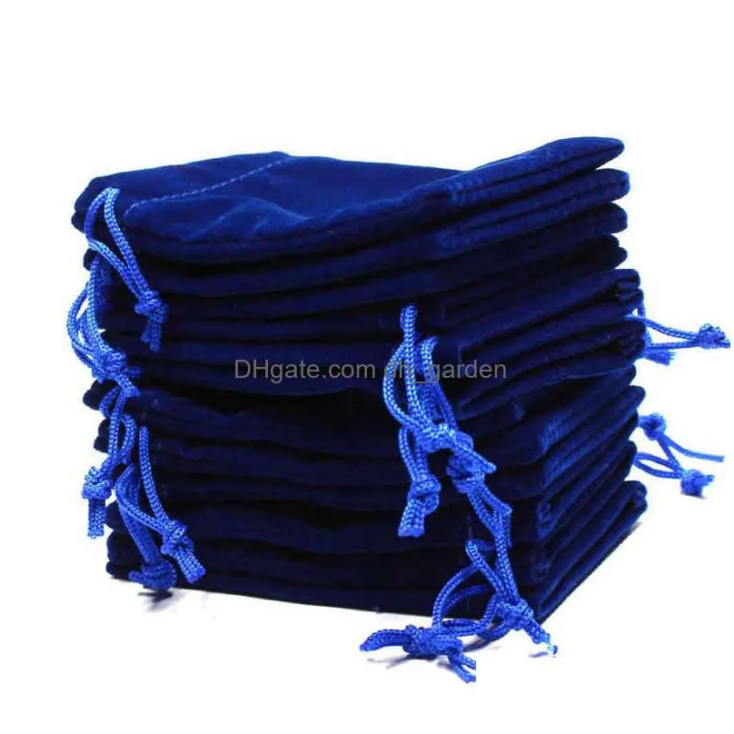 soft velvet pouches drawstrings jewelry gift packaging pack of 100 pouch bags for party wedding supplies black