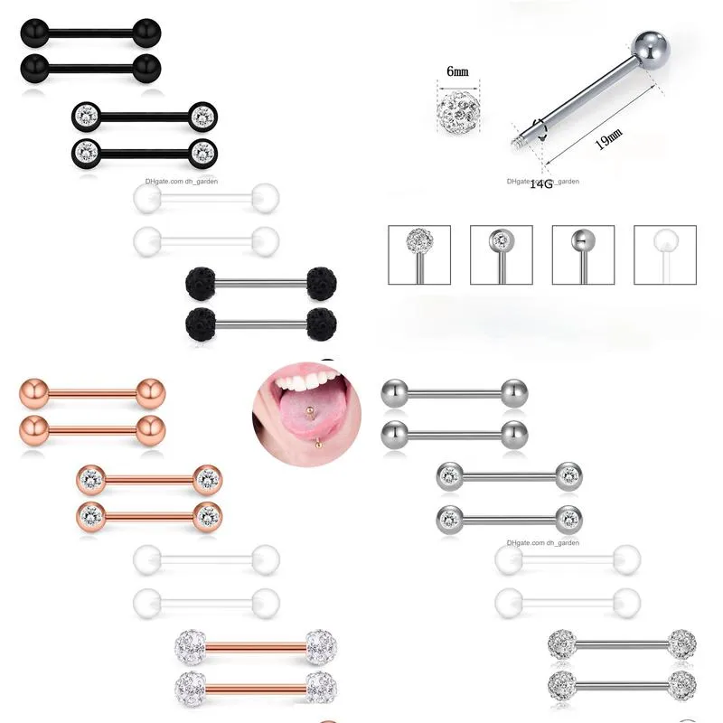 percing labret bar lip ring stainless steel blasting leveraged tongue rings y body piercing jewelry