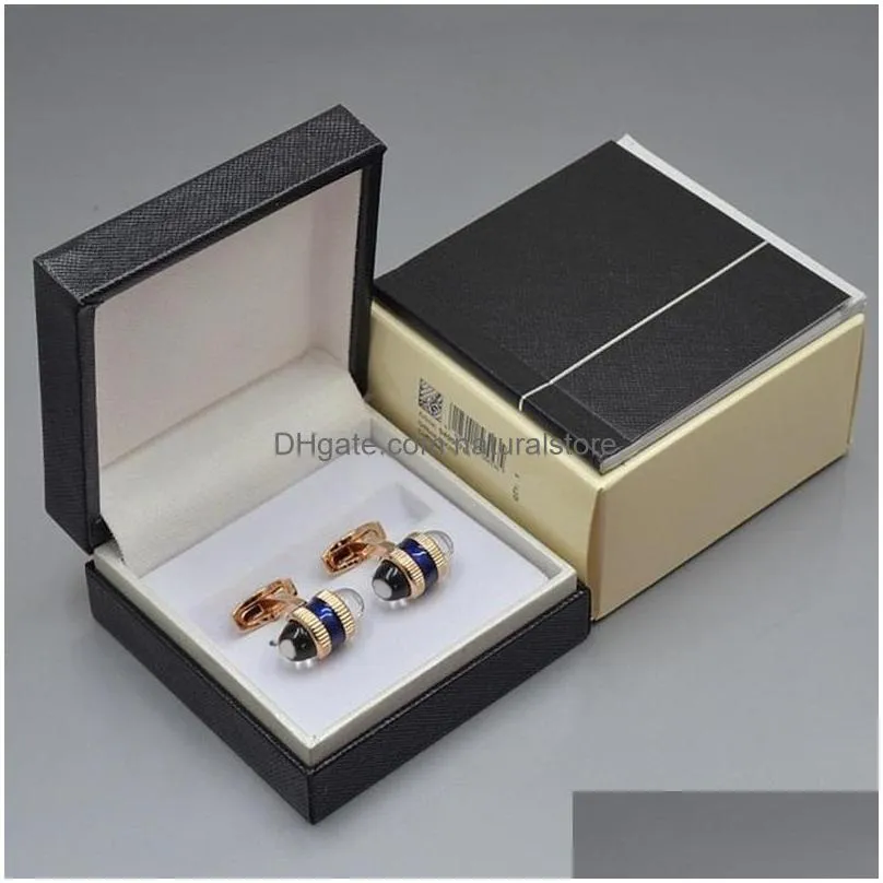 luxury cufflinks cuff links high quality classic style cufflink 4 colors with box