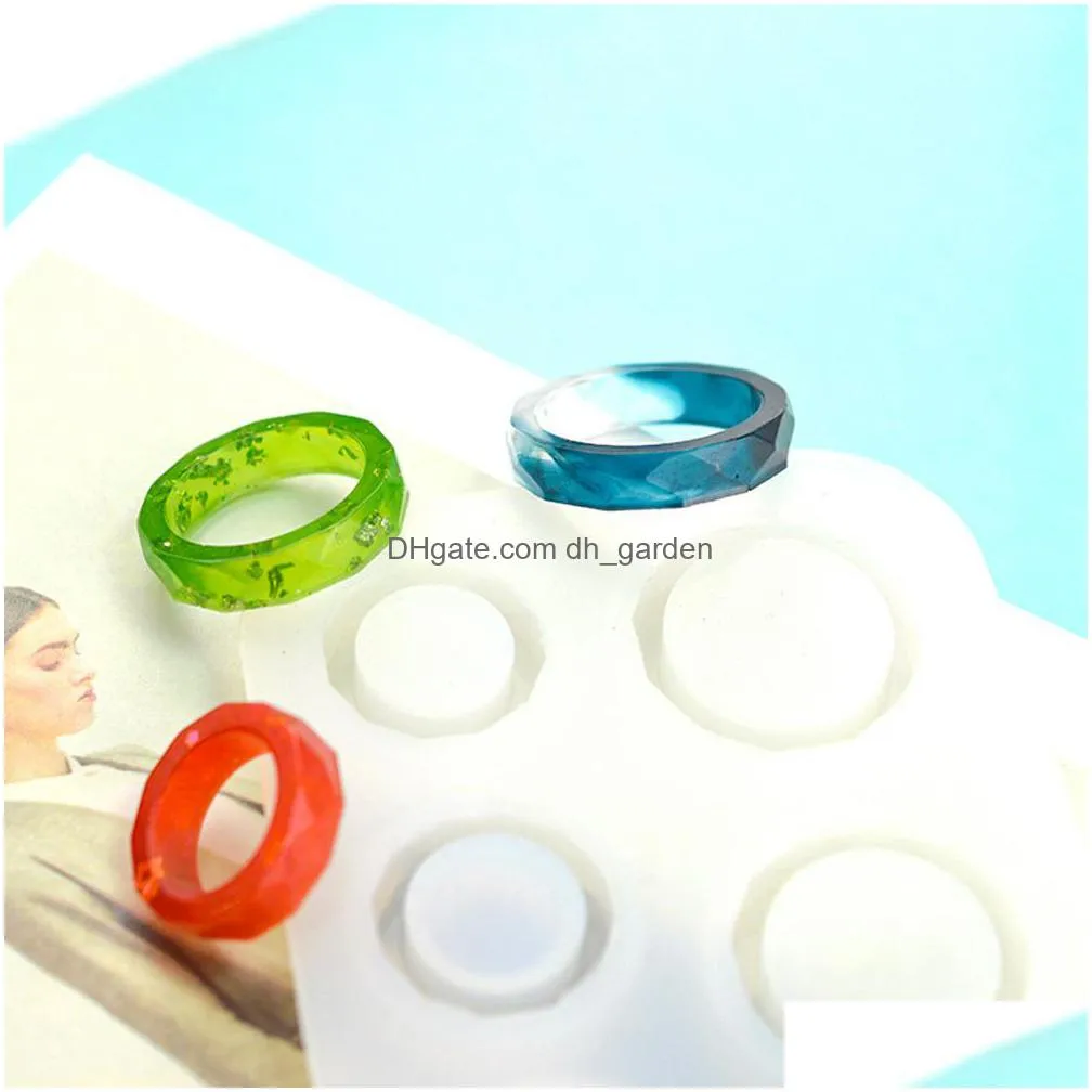 2021 crystal epoxy pendant bracelet resin s curved face ring jewelry silicone diy handmade mold crafts making tools