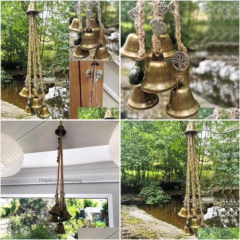 decorative objects figurines blessing bells beautiful spirit wind chimes witch door wall hanging charm magic witchcraft decor garden