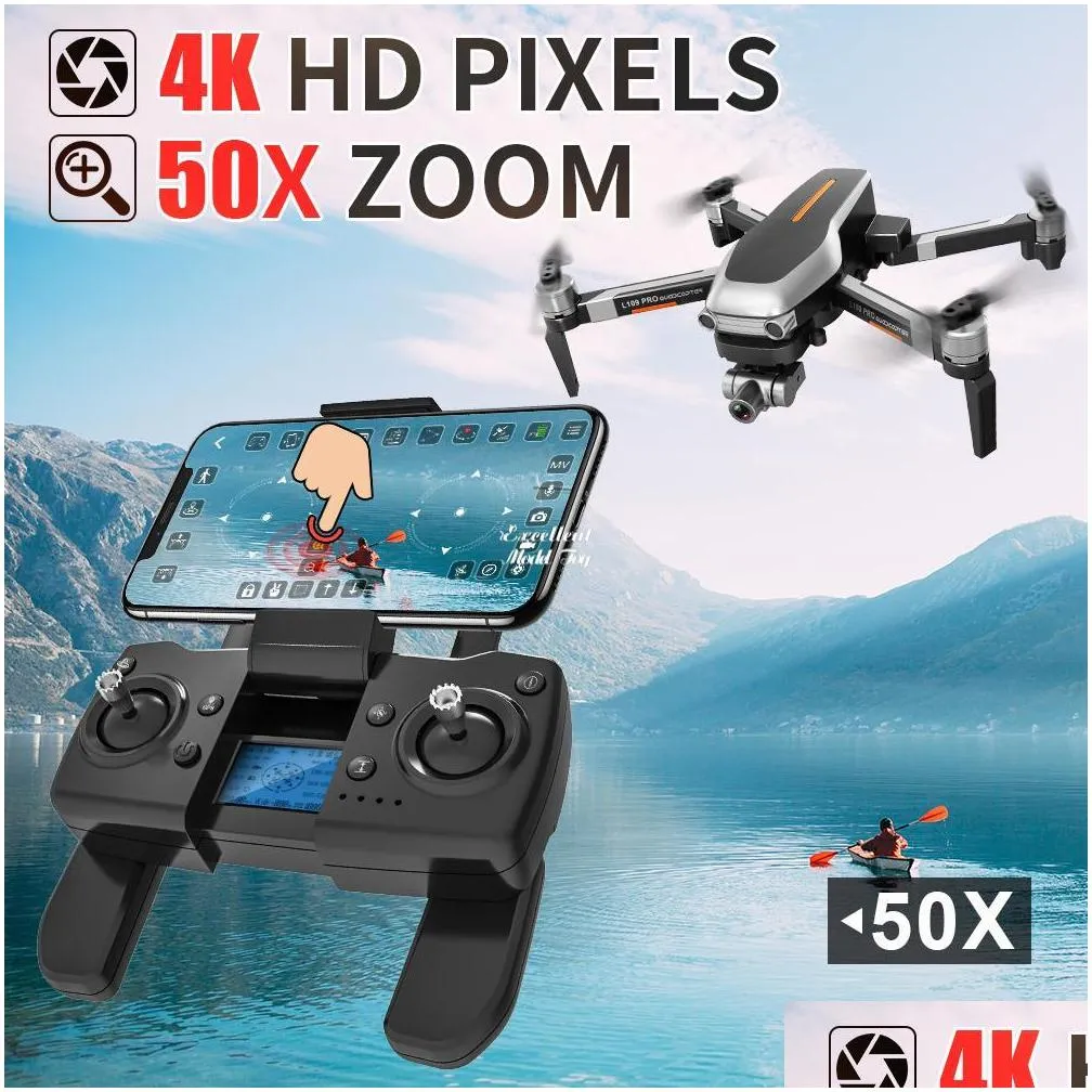 l109 pro 4k camera 5g wifi drone intelligent uav 2 axis gimbal antishake brushless motor gps optical flow position smart follow 270u