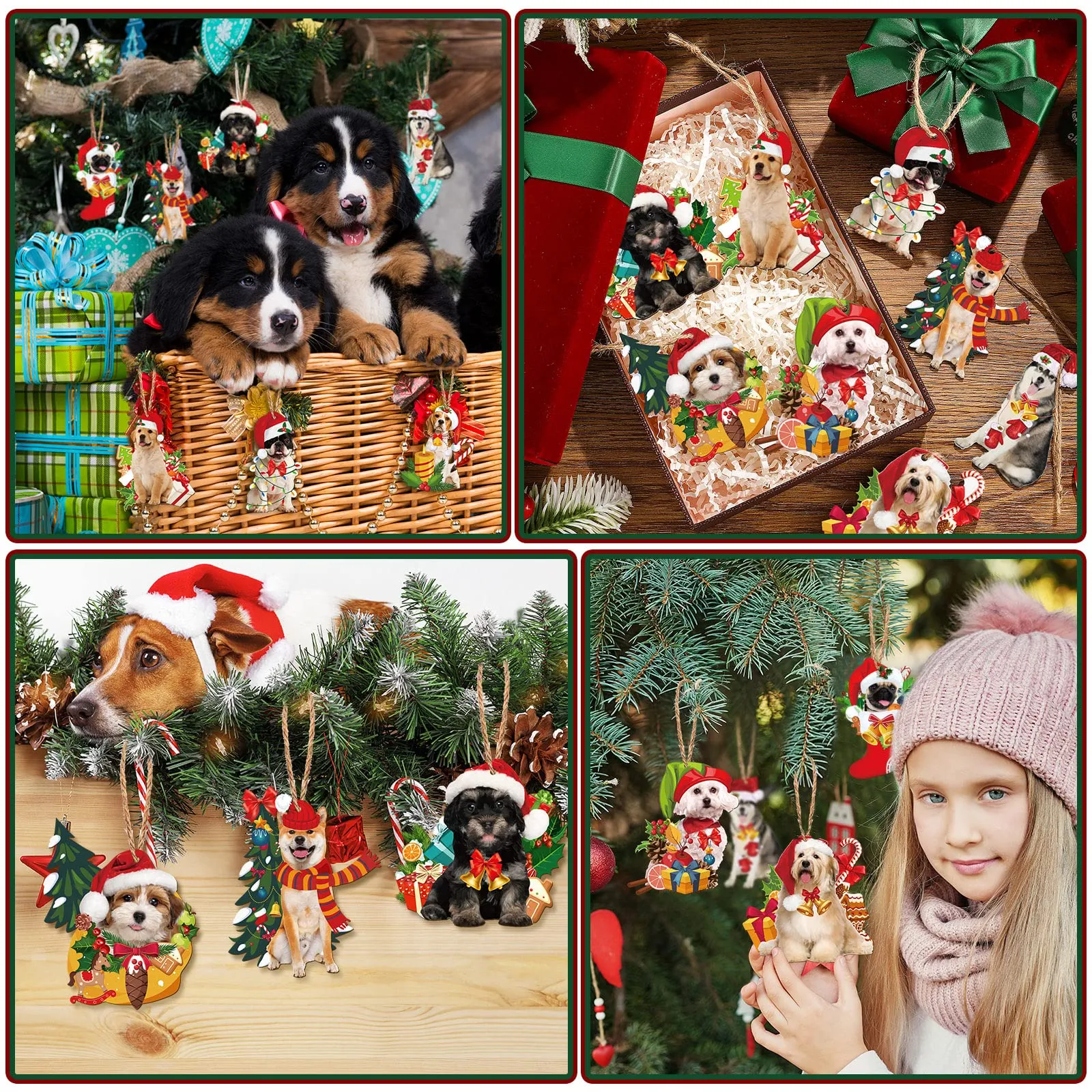 dog christmas tree ornament xmas decorations funny dog christmas tree ornament dog lovers gift dog hanging decoration assorted dog holiday christmas tree ornament for christmas holiday party