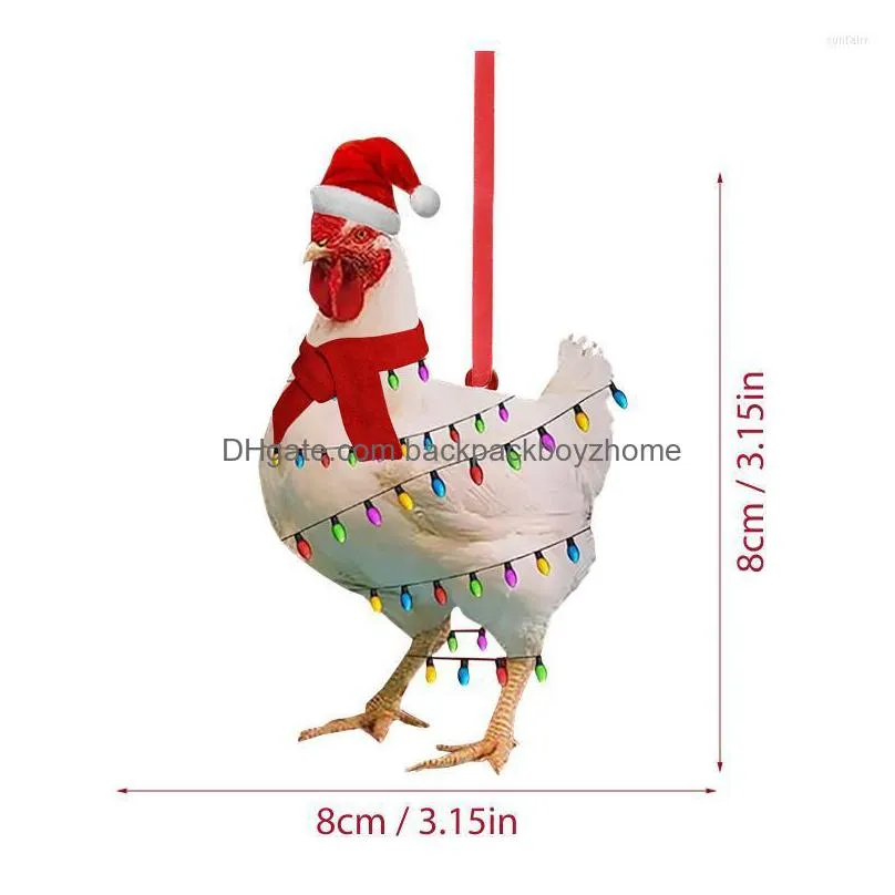 decorative figurines objects stained glass window pair chicken christmas decorations holiday wood scarf ornaments ornament string