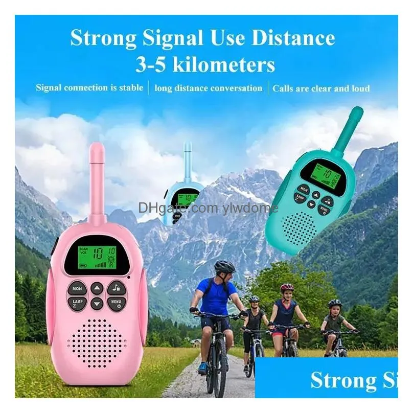 Toy Walkie Talkies Walkie Talkies For Kids Rechargeable Christmas Birthday Toy Gift With Backlit Lcd Flashlight 3 Miles Range Outside Dhx1Y