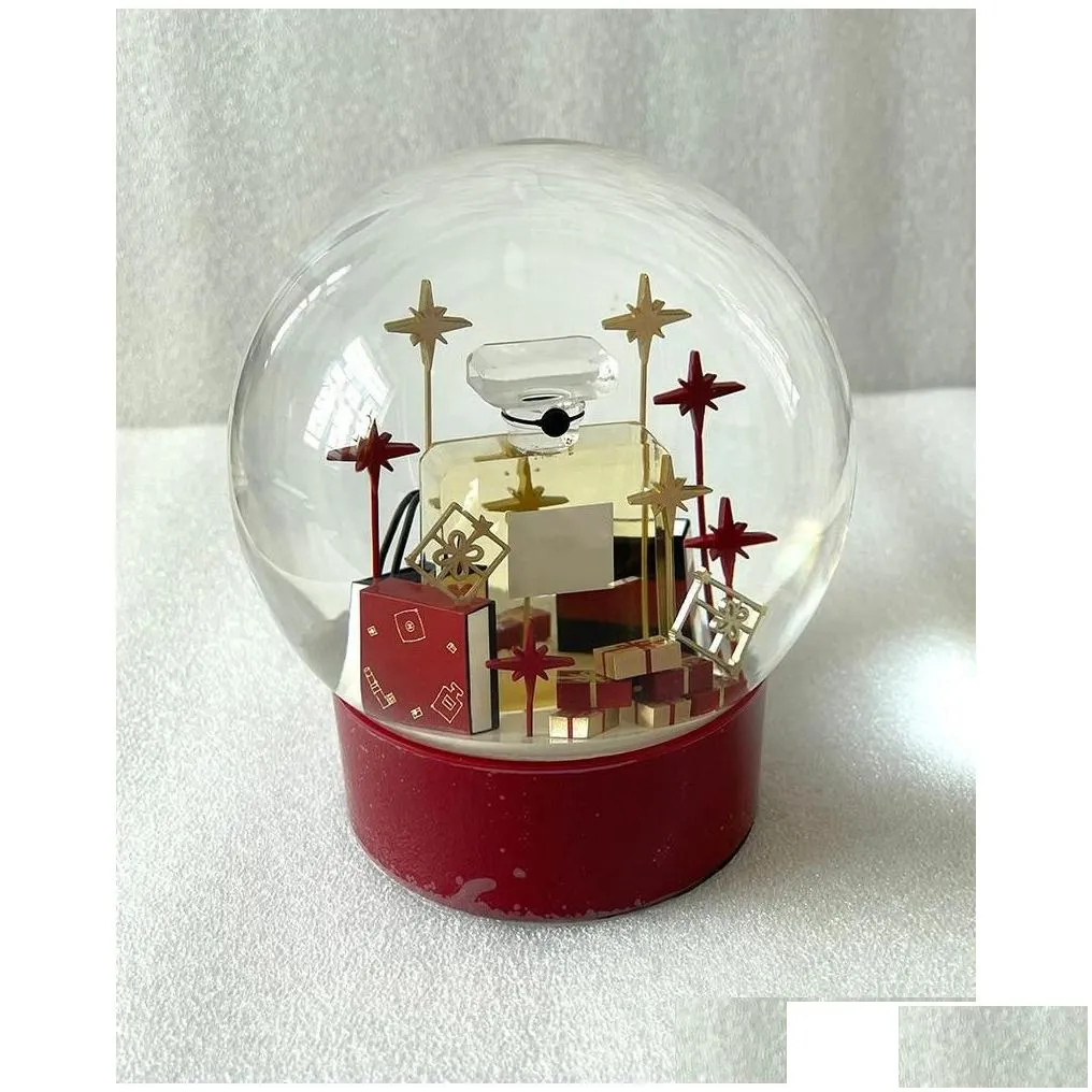 Christmas Decorations 2022 Edition Cclassics Snow Globe With Golden Tree Inside Crystal Ball For Special Birthday Novelty Vip Gift D