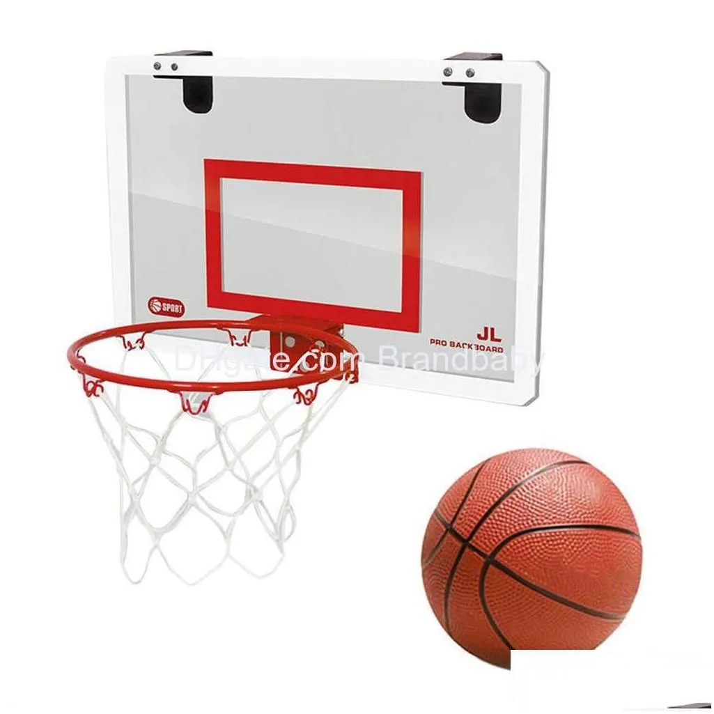 Decompression Toy Kids Mini Basket Ball Board Set Children Hanging Basketball Hoop Indoor Door Wall Mounted S Sport Trainer Gift Dro