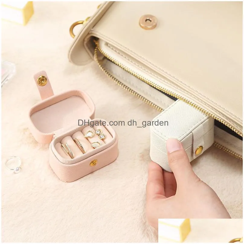 Jewelry Boxes Portable Mini Jewelry Box Ring Organizer Earrings Storage Case Packaging Necklace Holder Gifts Drop Delivery Jewelry Jew Dh5Xl