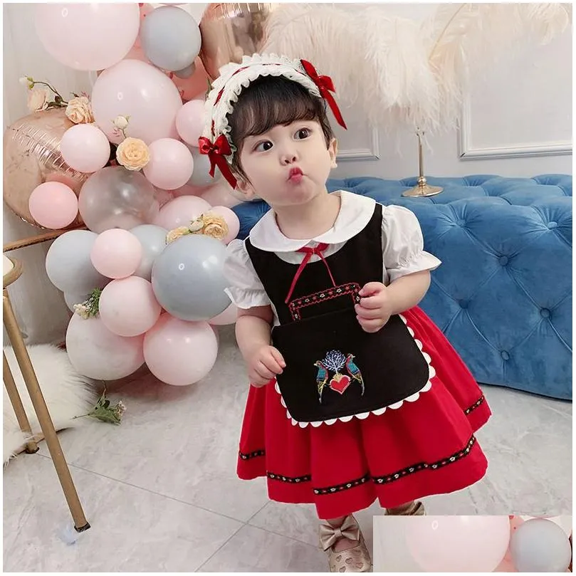 Special Occasions Special Ocns Baby Princess Dress Children Oktoberfest Costumes German Kids Girl Beer Maid Heidi Costume Bavarian Dir Dhebv