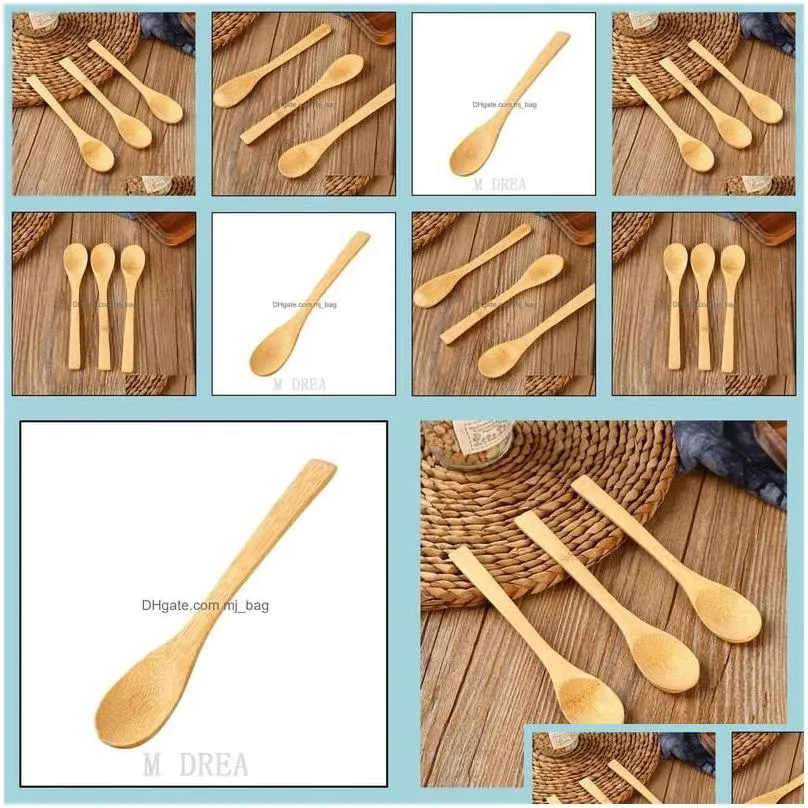 Spoons 16X3Cm Bamboo Spoons Ice Cream Honey Spoon Kitchen Using Scoop Drop Delivery Home Garden Dining Bar Flatware Dhn4U