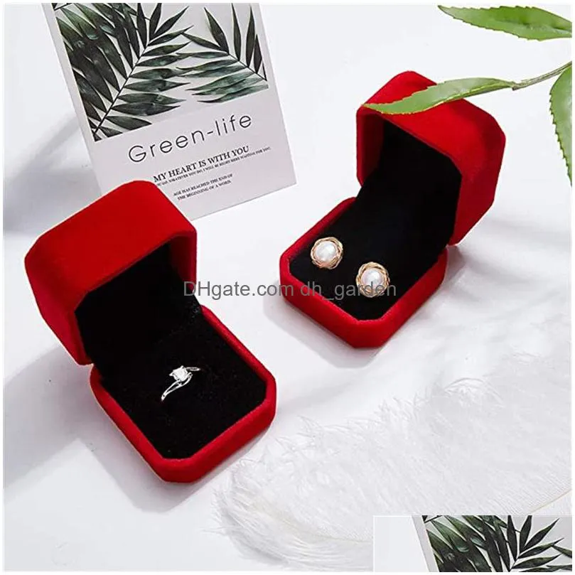 Jewelry Boxes Ring Boxes Earring Pendant Jewelry Holder Protable Storage Case Gift Packing Box Wedding Engagement Drop Delivery Jewelr Dhdpl