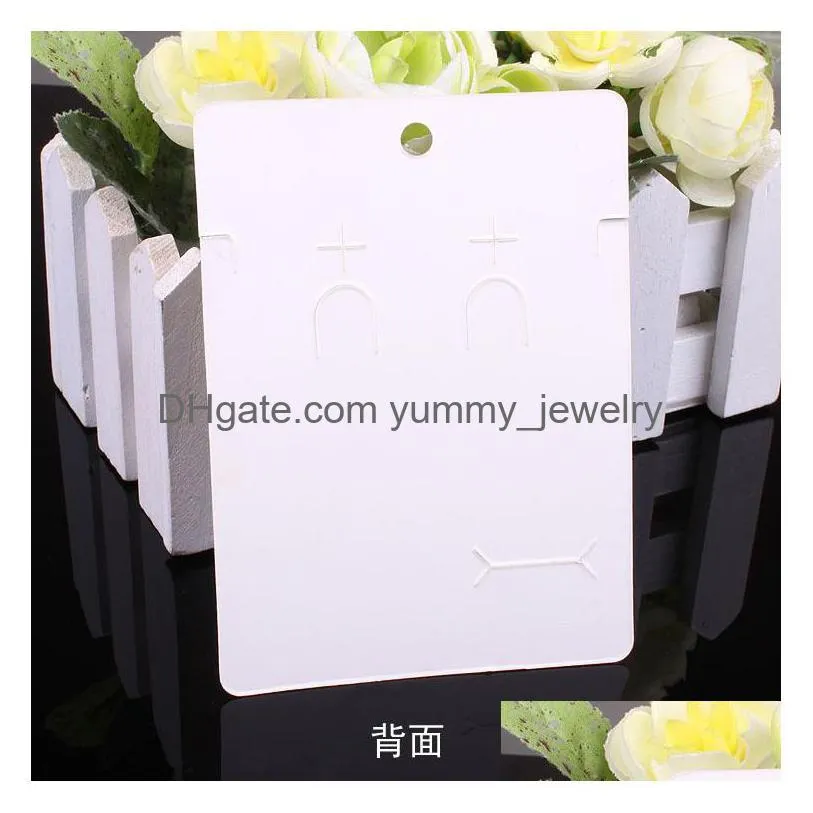 Other 200Pcs White And Beige Women Men Necklace Necklaces Jewelry Packaging Display Cards In Bk Drop Delivery Jewelry Jewelry Packing Dhgig