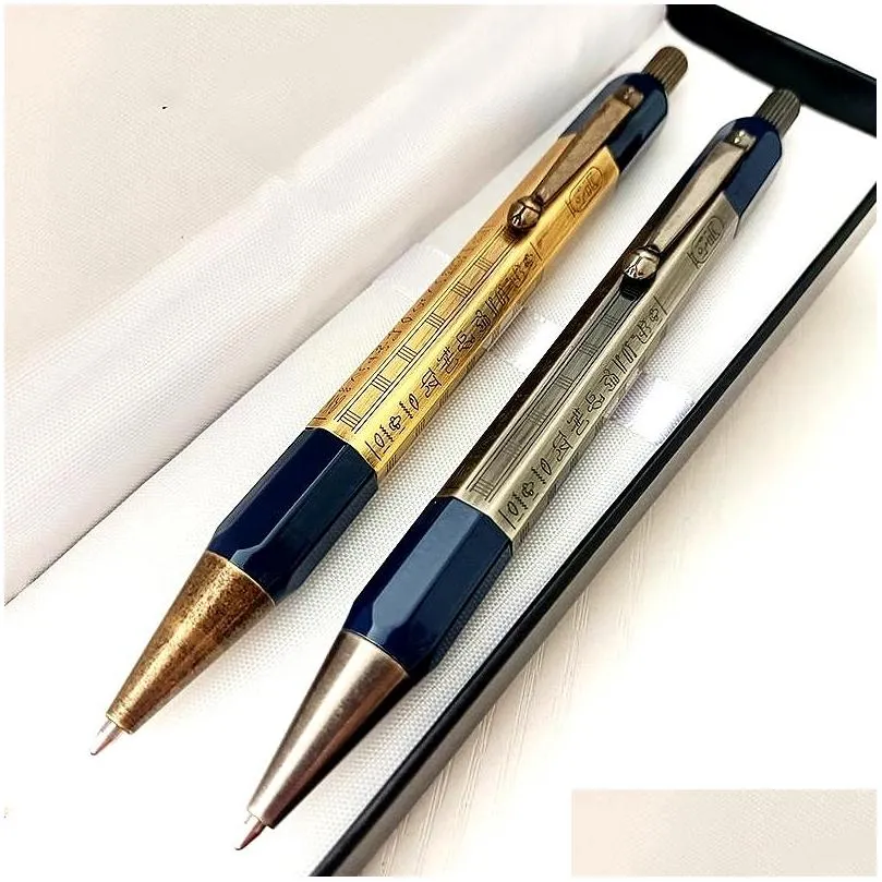 Ballpoint Pens Wholesale Limited Edition Inheritance Series Egypt Style Rollerball Pen Unique Metal Carving Writing Ballpoint Office S Dhgd8