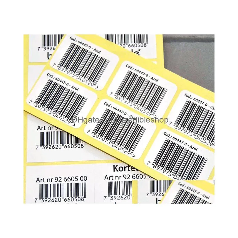 wholesale custom labels stickers for jars  oil any products price tag barcode instruction stickers cards printing customise