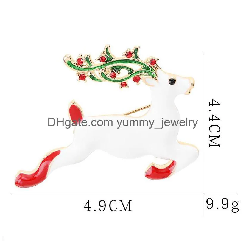 Pins, Brooches Merry Christmas Enamel Brooches Pin Women Tree Snowman Tie Sock Shoes Elk Gloves Garland Lapel Badge For Men Fashion Pa Dh7Er