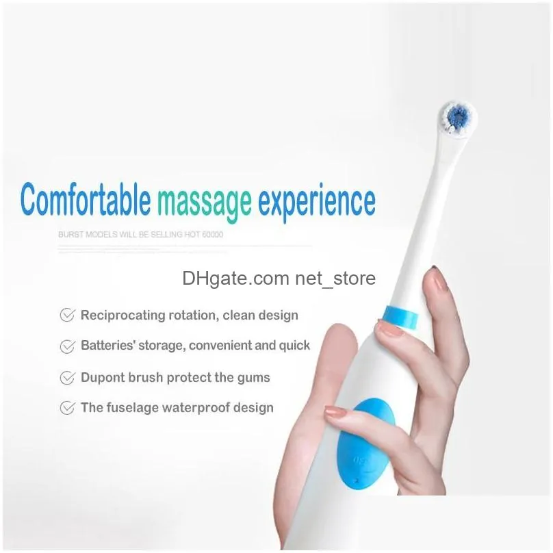 rotary electric toothbrush waterproof electric sonic smart bluetooth with 3 brush heads dental care