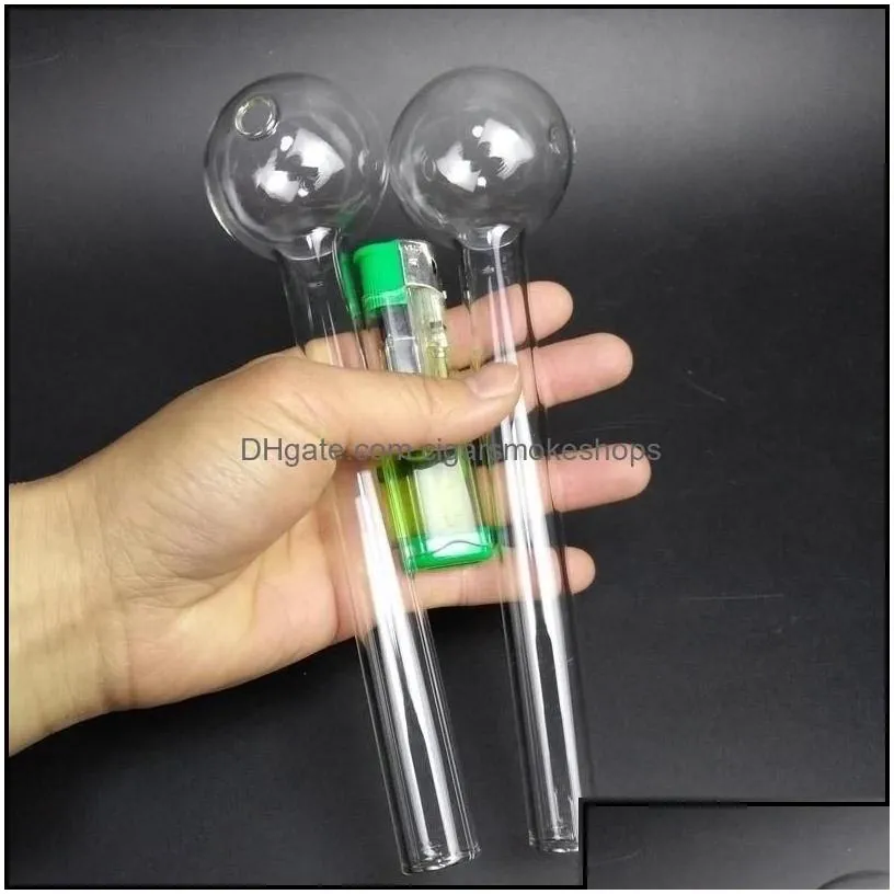 smoking pipes big oil burner pipe large pyrex glass tube nails 14cm clear/colourf drop delivery 2021 home garden household sundries a