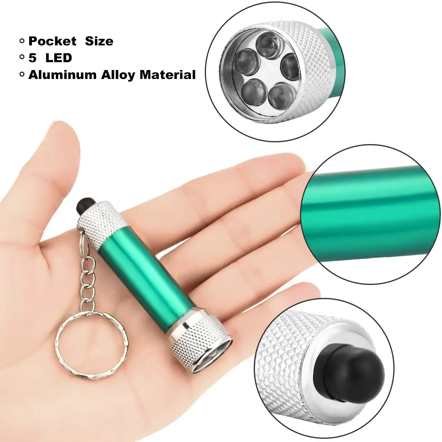 mini led flashlight keychain portable 5 bulb led flashlight for camping party favors