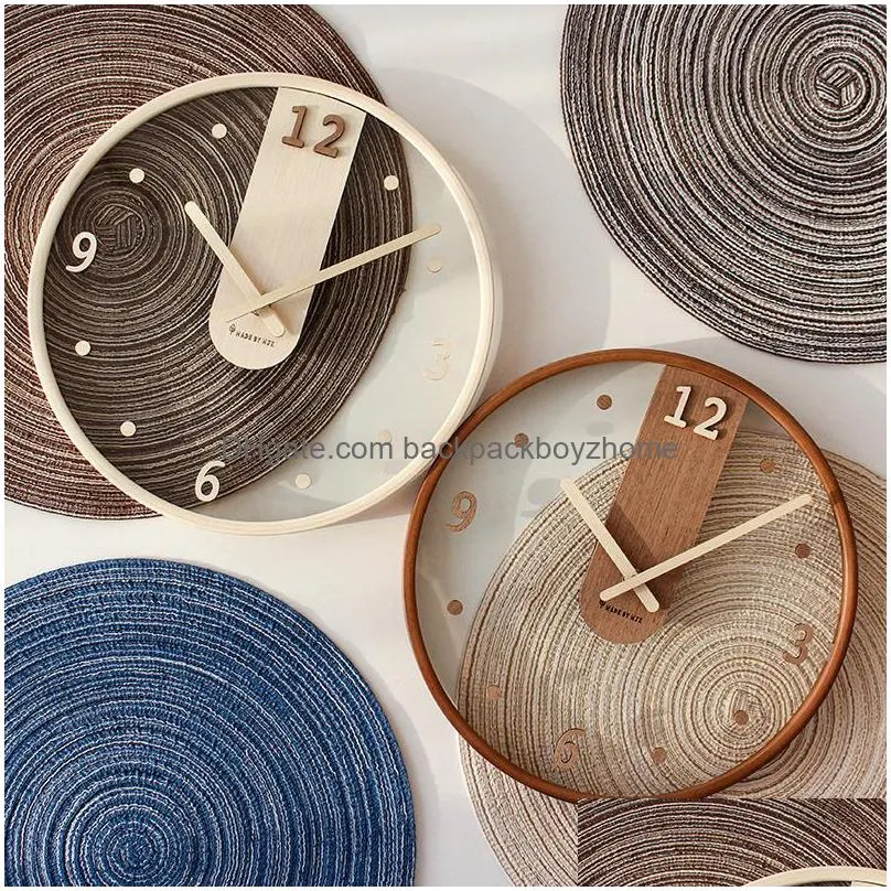 wall clocks minimalist clock living room decoration creative transparent simple japanese fashion ins ultraquiet