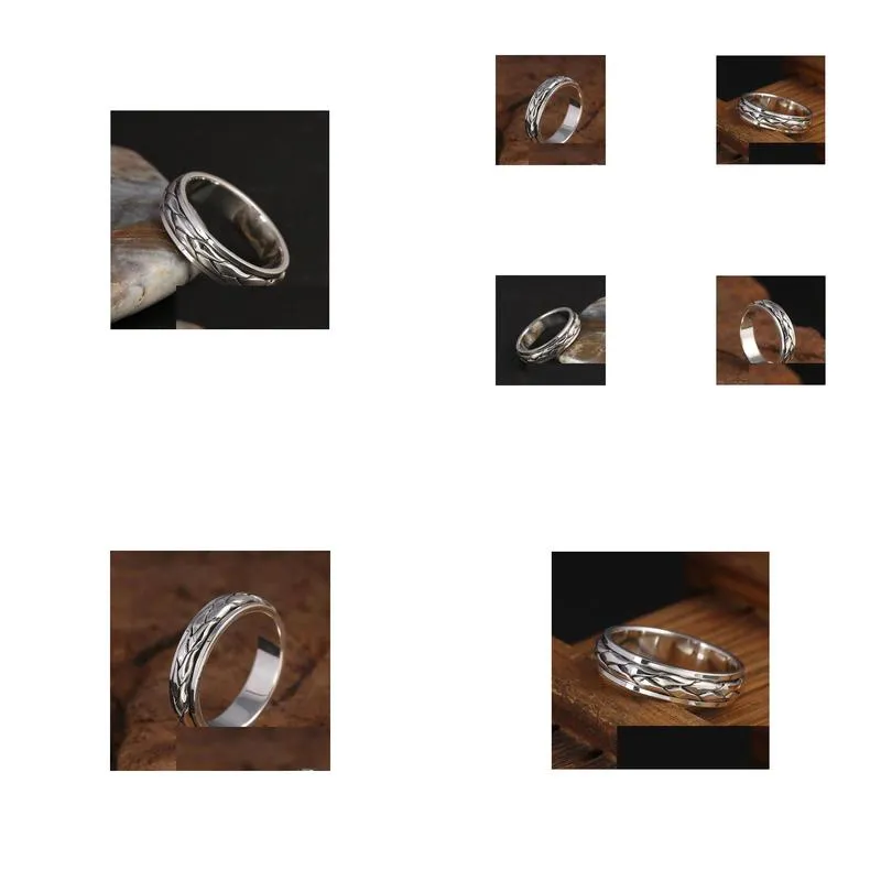 Band Rings 925 Sterling Sier Can Turn Weave Wedding Brand Fashion Engagement Vintage Ring Jewelry Drop Delivery Jewelry Ring Dhuvx