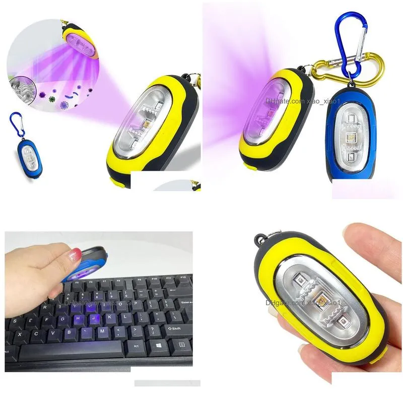 mini sterilizing lamp uvc sterilizing lamp key chain uvc germicidal lamp used for face mask mobile phone disinfection