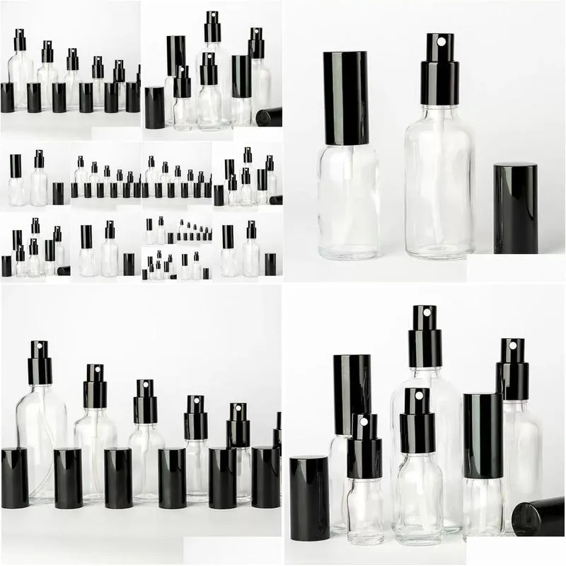 clear glass cosmetic bottle makeup pump container refillable mist spray bottles 5100ml