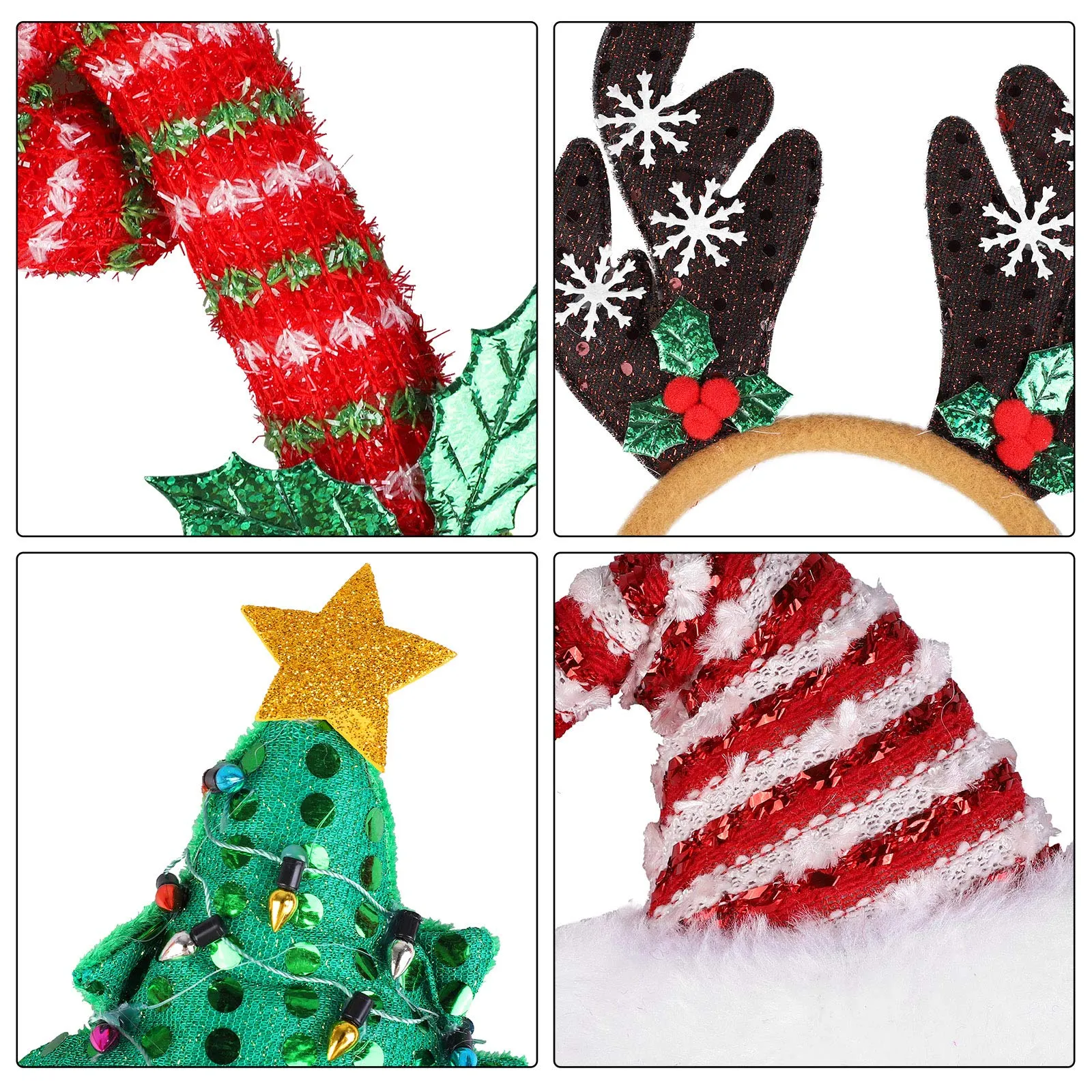 creative holiday headbands christmas party costume headwear elves party hats reindeer headbands for christmas accessory