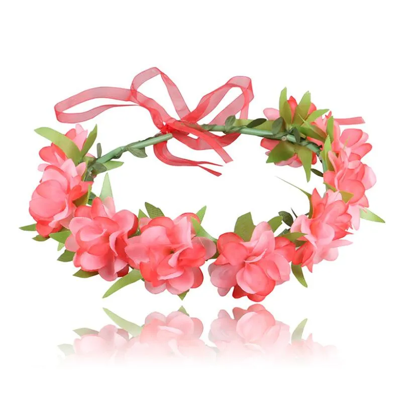 Hair Accessories Flower Crown Wreath Bride Wedding Hair Accessories Gorgeous Headbands Braided Vine Headwear Garland Ornament For Drop Otsq6